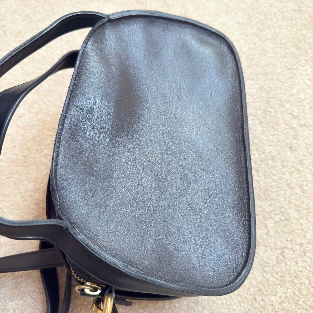 Madewell Sydney Black Leather Zip Top Small Crossbody Bag Convertible - Picture 7 of 13